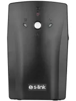 Аварийный бесперебойник ИБП S-Link SL-UP650 650VA 390w на 2 розетки Источник бесперебойного питания 7Ah для защиты от нестабильного электропитания