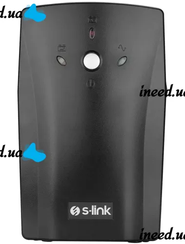 Аварийный бесперебойник ИБП S-Link SL-UP650 650VA 390w на 2 розетки Источник бесперебойного питания 7Ah для защиты от нестабильного электропитания