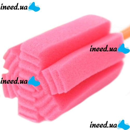 Универсальная губка с длинной ручкой Sponge Cleaning Remiling для мытья бутылок и высоких стаканов, Кухонная убчатая щетка для чистки посуды