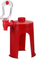 Mini Cooler for Plastic Bottle Fizz Saver, Soda Dispenser with Tap, Dispenser for Carbonated Drinks with Valve Red