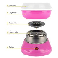 Міні апарат для солодкої вати Cotton Candy Maker GCM-520, Рожевий, Машинка для цукрової вати 500W, солодка вата для дому