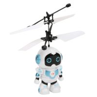 Летающий робот Robot Flying Aircraft VIATOYS PC520 летит за рукой, Индукционная летающая USB игрушка с сенсорным управлением от руки и подсветкой