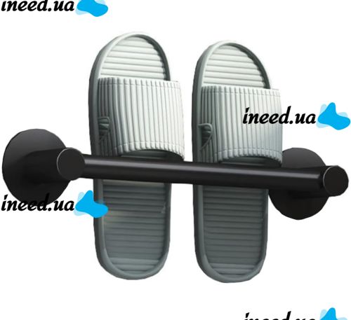 Настенная одинарная вешалка держатель Towel Rack AND-78-10 для хранения и сушки полотенец и тапочек 38 см Полотенцедержатель органайзер на стену