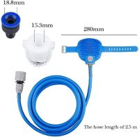 Щетка-душ на ладонь для купания крупных собак Pet Bathing Tool со шлангом Pet washer, Силиконовая массажная перчатка для мойки домашних животных
