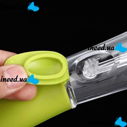 Многофункциональная щетка с дозатором для чистки и мытья посуды Automatic Liquid Cleaning Brush DMZ-8890, Щетка губка с насадками и ручкой Салатовая