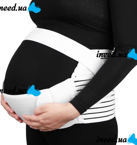 Elastic bandage Vitaly Prenatal Belt NJ-138 for pregnant women prenatal and postpartum, Breathable Belt for abdominal and back support with Velcro White