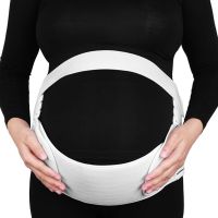 Elastic bandage Vitaly Prenatal Belt NJ-138 for pregnant women prenatal and postpartum, Breathable Belt for abdominal and back support with Velcro White
