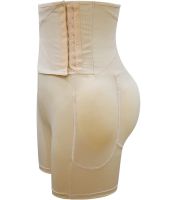 Корректирующие трусики-шорты Body Hip Pants для увеличения ягодиц с завышенной высокой талией и эффектом пуш-ап, утягивающие для бедер Бежевые