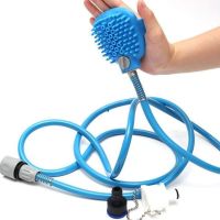 Щетка-душ на ладонь для купания крупных собак Pet Bathing Tool со шлангом Pet washer, Силиконовая массажная перчатка для мойки домашних животных