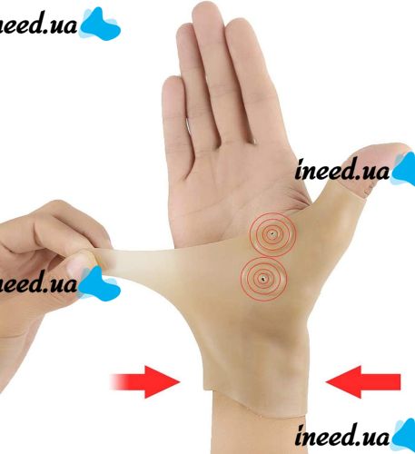 Elastic Wrist Brace with Magnets Magnetic Compression Wrist Support, Silicone Magnetic Brace Orthosis for Thumb and Hand