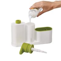Универсальный органайзер для раковины с дозатором Sink Base Plus 3 в 1, Кухонный держатель подставка для губки и мыла на раковину Салатовый