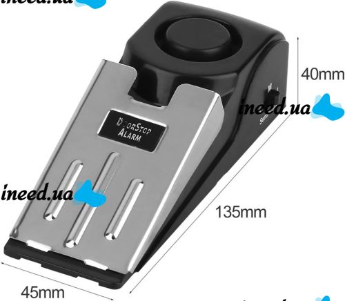 Беспроводная дверная сигнализация Door Stop Alarm защита входных дверей дома Стоп Дверь Звуковая с датчиком вибрации и звуком 120 дБ на батарейках