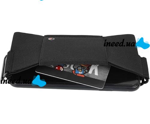 Поясная сумка бананка Mini Belt Bag ISKYBOB 7452 для документов и телефона без застежки, сумочка органайзер на пояс и ремень мужчин и женщин Черная