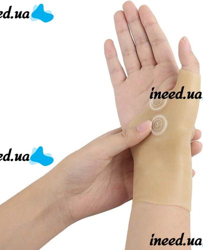 Elastic Wrist Brace with Magnets Magnetic Compression Wrist Support, Silicone Magnetic Brace Orthosis for Thumb and Hand