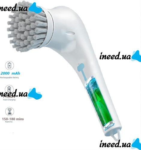 Электрическая беспроводная щетка Electric Cleaning Brush для мытья и уборки 5 в 1 Многофункциональная аккумуляторная USB щетка с насадками для чистки