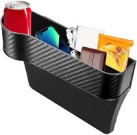 Car Slot Organizer Cup Holder Car Organizer Green Lion 2 pieces between the Seats for Storing Small Items Holder on the Car Seat Black