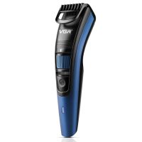 Беспроводная аккумуляторная машинка VGR V-052 Blue для стрижки волос и бороды с насадкой, Аккумуляторный триммер бритва для ухода за бородой 5W Синий