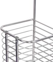 Складная тележка Shopping Cart XS-2 с корзиной для покупок до 65 кг 42x39x91 см, Бытовая раскладная тачка корзина на колесах с ручкой Серебристая