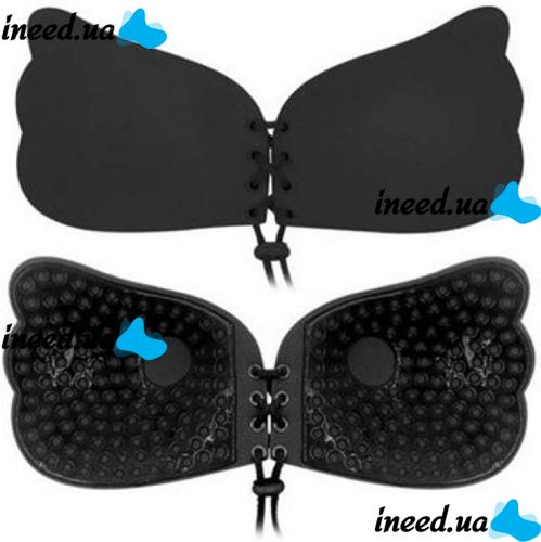 Силиконовый невидимый бюстгальтер Fly Bra Butterfly с эффектом Рush Up лифчик невидимка фиксация груди без бретелей, бежевый телесный черный флай бра