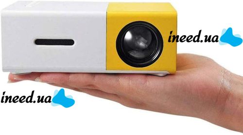 Портативный проектор мини кинотеатр мультимедийный Full HD Led Projector YG-300 мультимедийный домашний кинотеатр с динамиком, заряд от Power bank