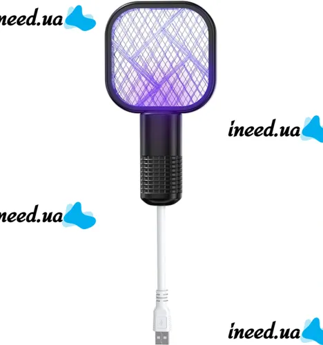 Электрический USB уничтожитель насекомых Mosquito Swatter UKC 3945 от насекомых, Лампа мухобойка комаров и мух с УФ светом от юсб Черный