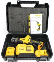 Аккумуляторная сабельная пила DeWalt DCS312NT 24V 2 аккумулятора и 4 пилы для резки металла дерева, Электропила лобзик с набором полотен в кейсе