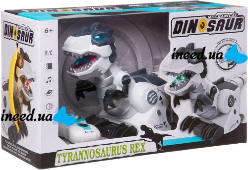 Radio-controlled Dinosaur Toy Mechanical Dinosaur 128A-21 Interactive Training Robot Tyrannosaurus Rex 36 cm with battery-operated remote control