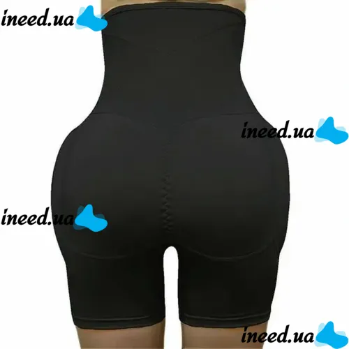 Корректирующие трусики-шорты Body Hip Pants для увеличения ягодиц с завышенной высокой талией и эффектом пуш-ап, утягивающие для бедер Черные