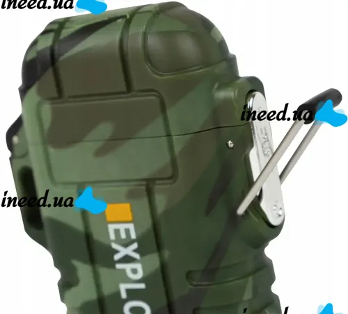 Электроимпульсная дуговая выдвижная зажигалка Explorer F13 две дуги от USB, Аккумуляторная электрозажигалка с защитой от ветра и пламенной дугой