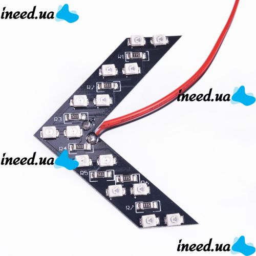Зеркальные элементы с LED повторителем поворотов 2 шт на боковые зеркала, LED повторители указатели поворота для зеркал автомобиля