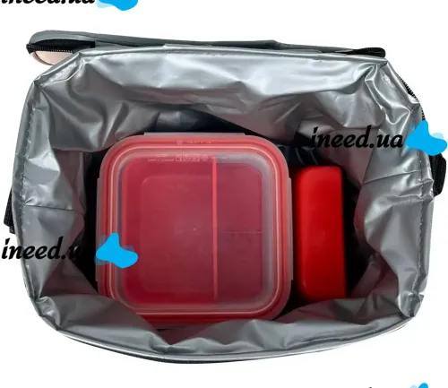 Туристическая термосумка Tasty Food XL-1042 на 9 литров для продуктов и напитков, Походный термобокс холодильник 25х20х17,5 см на плечо для пикника