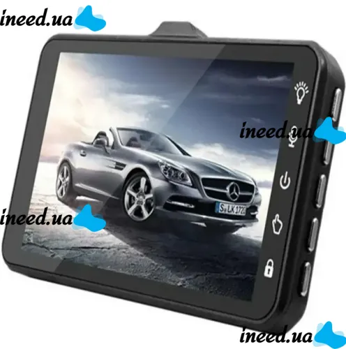 Автомобильный Видеорегистратор 4" Full HD сенсорный экран DVR BT-100 на 2 камеры заднего вида Универсальный авторегистратор с двумя камерами
