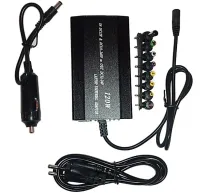 Универсальное автомобильное зарядное устройство laptop UKC 901 120W 12-24V для ноутбука с переходниками адаптер зарядка от сети 220V и прикуривателя