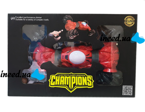 Трюкова машинка перевертиш Champions 2766 Red на радіокеруванні і сенсорним управлінням від руки, всюдихід трансформер на пульті управління, Червона