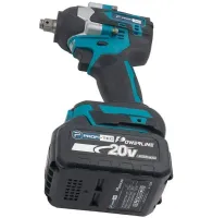 Беспроводной ударный гайковерт Makita DTW500BL 20V 4Ah 2 аккумулятора, Аккумуляторный бесщеточный гайковерт PROFI-TEC 350 Нм с головками в кейсе