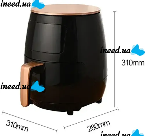 Безмаслянная Аэрофритюрница мультипечь Air Fryer Su Tai ST-505 6л для приготовления еды 2400W Фритюрница без масла с функцией аэрогриля S18