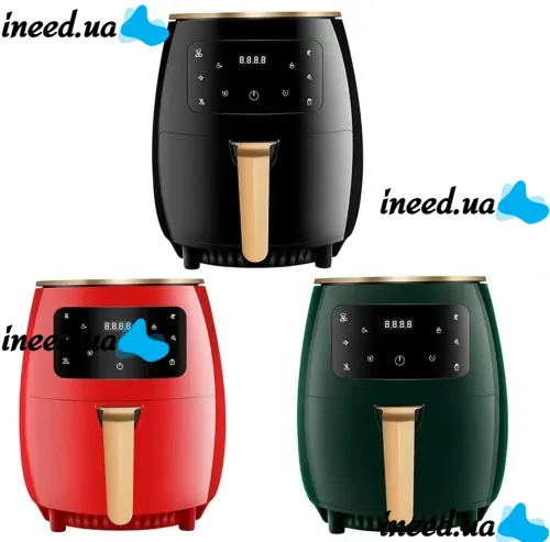 Безмаслянная Аэрофритюрница мультипечь Air Fryer Su Tai ST-505 6л для приготовления еды 2400W Фритюрница без масла с функцией аэрогриля S18