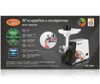 Кухонная электрическая мясорубка Bitek BT-3367 3200W с насадками для колбас и кеббе и толкателем, Бытовая электромясорубка Витек 3200Вт Белая