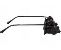 Бинокулярные налобные очки с подсветкой Glasses 9892A 20х налобная увеличительная лупа бинокуляры на голову для ювелиров, пайки, чтения и ремонта