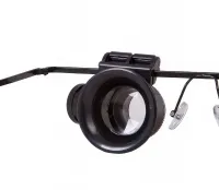 Бинокулярные налобные очки с подсветкой Glasses 9892A 20х налобная увеличительная лупа бинокуляры на голову для ювелиров, пайки, чтения и ремонта
