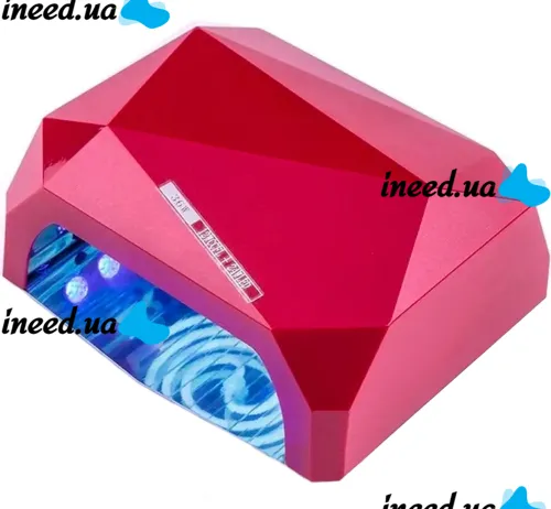 УФ лампа Beauty nail Diamond D-058 CCF + LED 36W для маникюра и педикюра Гибридная лампа для сушки ногтей, гель лака 36Вт с таймером Розовая