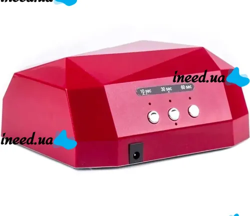УФ лампа Beauty nail Diamond D-058 CCF + LED 36W для маникюра и педикюра Гибридная лампа для сушки ногтей, гель лака 36Вт с таймером Розовая