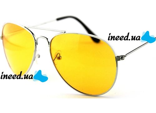 Водительские очки ночного видения для вождения ночью Night View NV Glasses, желтые поляризационные антибликовые авиаторы антифары с защитой для глаз