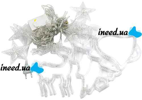 Внутренняя цветная гирлянда штора, занавес Рождество Christmas Style 2.5Х1 м 138 LED диодов M новогодняя светодиодная RGB на окно 2.5мх1м 220V