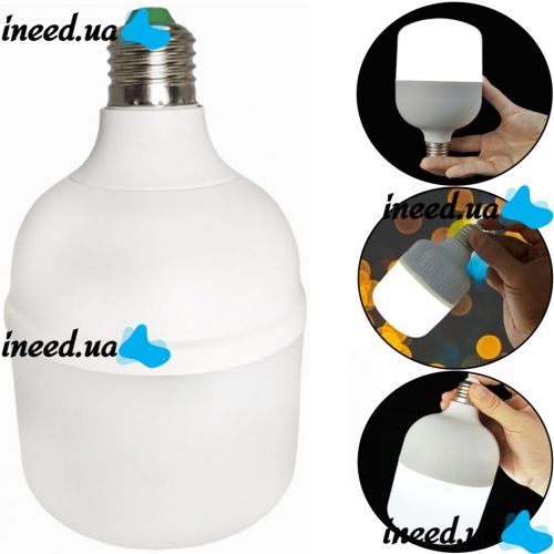 Almina DL-030 Emergency Rechargeable Light Bulb with E27 Base 30W 6500K Energy-saving Rechargeable LED Lamp 14.5 X 8 cm DL030