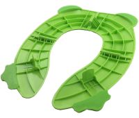 Child's Folding Potty Seat Toad travel folding plastic toilet seat potty training pad with cover Frog Green 35X30 cm