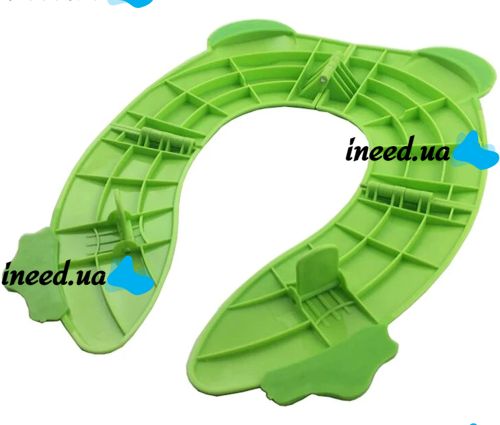 Child's Folding Potty Seat Toad travel folding plastic toilet seat potty training pad with cover Frog Green 35X30 cm