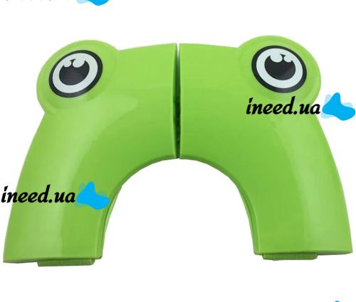 Child's Folding Potty Seat Toad travel folding plastic toilet seat potty training pad with cover Frog Green 35X30 cm