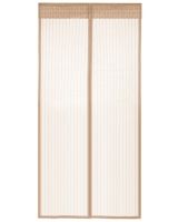 Антимоскитная сетка на магнитах Magic Mesh Beige 90Х210 см раздвижная магнитная москитная штора от насекомых комаров, мух на дверь Бежевая Меджик Меш