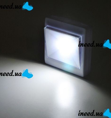 Светодиодный настенный LED светильник COB UP! LP-9102E на батарейках light switch беспроводной переносной выключатель, подсветка на магните липучке